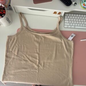 Old Navy Tan Fitted Camisole Top